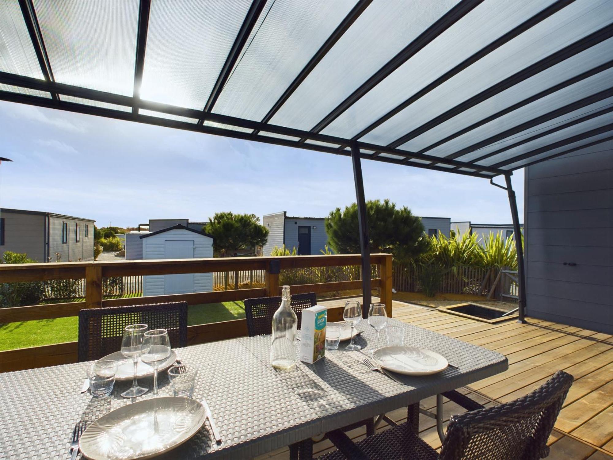 Beau Chalet Pour 4 Pers - Acces Piscine Chauffee Brétignolles-sur-Mer Esterno foto